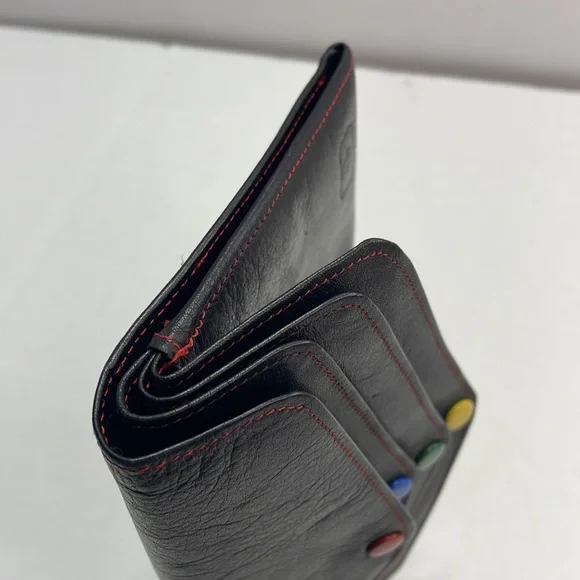 Authentic vintage CHRISTIAN DIOR multi snap black leather wallet with COA - Picture 11 of 12